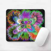 Abstracte mousepad van de bloemvlinder muismat (Met muis)