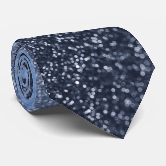 Abstracte mousserende goudmarmer-donkerzeemacht stropdas (Opgerold)