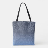 Abstracte mousserende goudmarmer-donkerzeemacht tote bag (Achterkant)