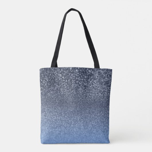 Abstracte mousserende goudmarmer-donkerzeemacht tote bag (Achterkant)