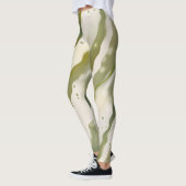Abstracte mousserende groene Creative Flow Art Leggings (Links)