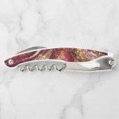 Abstracte Mousserende Huwelijkspartij Wijn Rood ID Kurkentrekker (Achterkant)