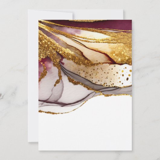 Abstracte Mousserende Huwelijkswijn Rode ID1018 (Achterkant)