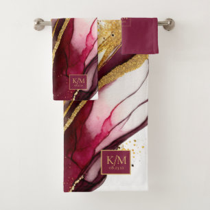 Abstracte Mousserende Huwelijkswijn Rode ID1018 Bad Handdoek