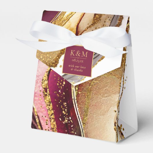 Abstracte Mousserende Huwelijkswijn Rode ID1018 Bedankdoosjes (Voorkant Zijde)