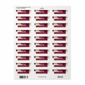 Abstracte Mousserende Huwelijkswijn Rode ID1018 Etiket (Full Sheet)