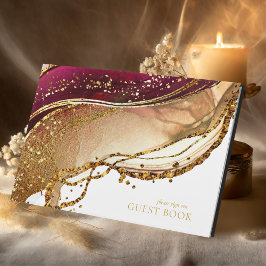 Abstracte Mousserende Huwelijkswijn Rode ID1018 Gastenboek