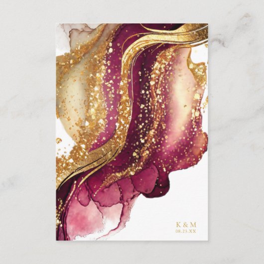 Abstracte Mousserende Huwelijkswijn Rode ID1018 Informatiekaartje (Achterkant)