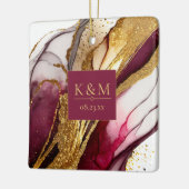 Abstracte Mousserende Huwelijkswijn Rode ID1018 Keramisch Ornament (Links)