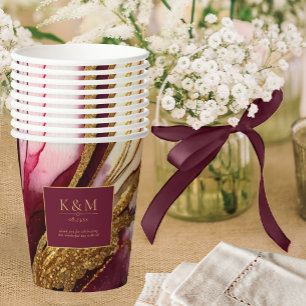 Abstracte Mousserende Huwelijkswijn Rode ID1018 Papieren Bekers