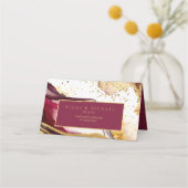 Abstracte Mousserende Huwelijkswijn Rode ID1018 Plaatskaartje (Achterkant)