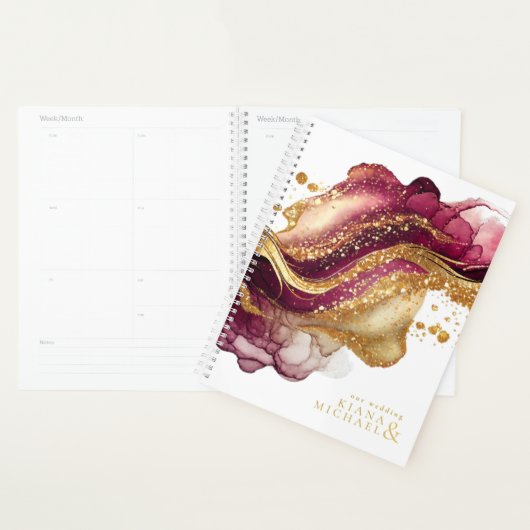 Abstracte Mousserende Huwelijkswijn Rode ID1018 Planner (Display)