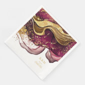 Abstracte Mousserende Huwelijkswijn Rode ID1018 Servet (Hoek)