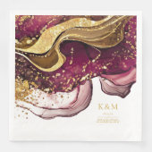 Abstracte Mousserende Huwelijkswijn Rode ID1018 Servet (Voorkant)