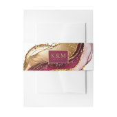 Abstracte Mousserende Huwelijkswijn Rode ID1018 Uitnodigingen Wikkel (Voorkant Voorbeeld)