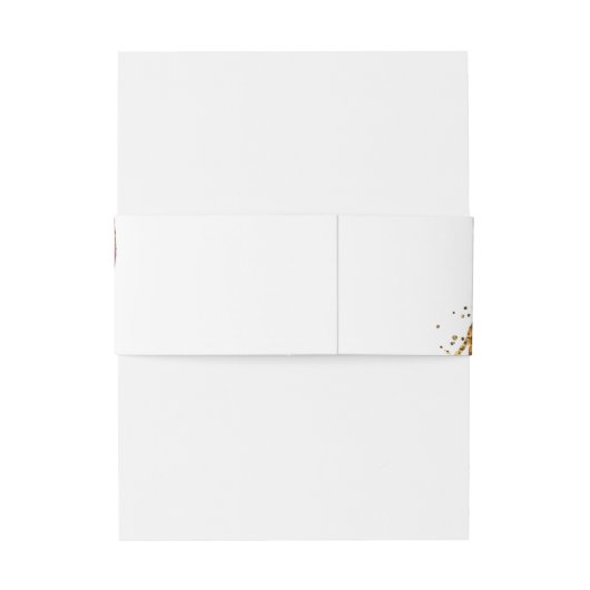 Abstracte Mousserende Huwelijkswijn Rode ID1018 Uitnodigingen Wikkel (Achterkant Voorbeeld)