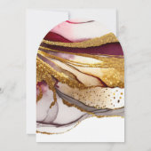 Abstracte Mousserende Trouwwijn Rode Boog ID1018 Kaart (Achterkant)