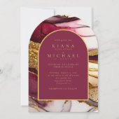 Abstracte Mousserende Trouwwijn Rode Boog ID1018 Kaart (Voorkant)