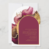 Abstracte Mousserende Vrijgezellenfeest Rode Boog  Kaart (Voorkant)