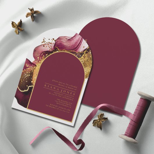 Abstracte Mousserende Vrijgezellenfeest Rode Boog  Kaart