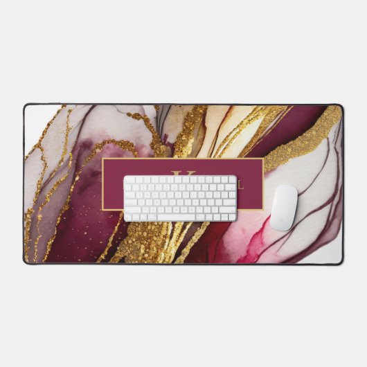 Abstracte Mousserende Wijn Rode ID1018 Bureaumat (Keyboard & Muis)