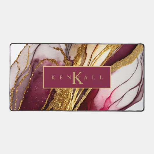 Abstracte Mousserende Wijn Rode ID1018 Bureaumat (Voorkant)