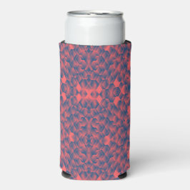 Abstracte mouw met een levendig geometrisch motief seltzer blikjeskoeler