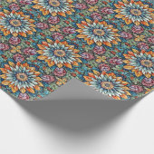 Abstracte Mozaïek Bloem Kaleidoscoop Cadeaupapier (Hoek)