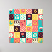 Abstracte mozaïek canvas afdruk (Voorkant)