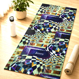 Abstracte Mozaïek Geometrische Artistieke Yogamat