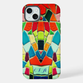 Abstracte mozaïek iPhone 15 plus case