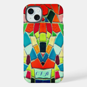 Abstracte mozaïek iPhone 15 plus case
