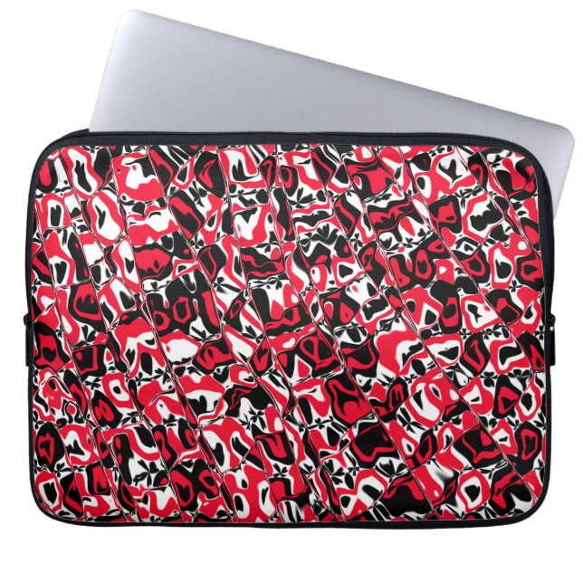 Abstracte mozaïek laptop sleeve (Voorkant)