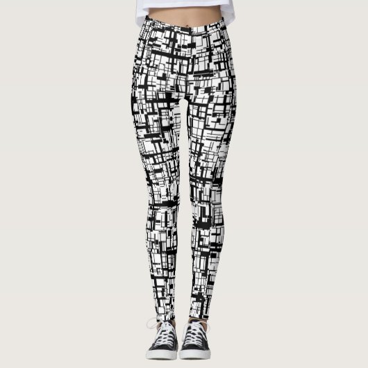 Abstracte mozaïek leggings (Voorkant)