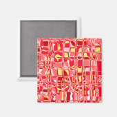Abstracte mozaïek magneet (Voorkant / Achterkant)