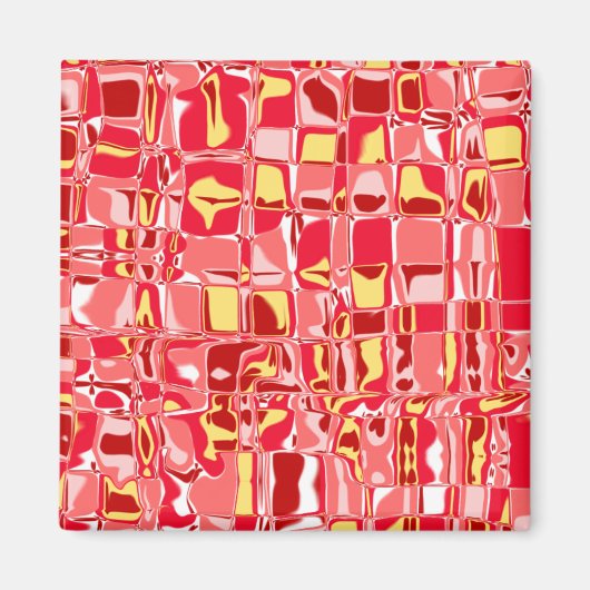 Abstracte mozaïek magneet (Voorkant)