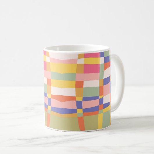 Abstracte Mozaïek Mok – Levendig Meerkleurig Ontwe (Voorkant rechts)