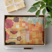 Abstracte Mozaïek Tegels Silhouet van een vrouw Tissuepapier (Geschenk)