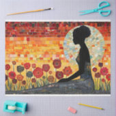 Abstracte Mozaïek Tegels Silhouet van een vrouw Tissuepapier (Craft)