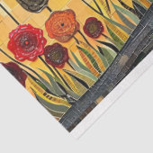 Abstracte Mozaïek Tegels Silhouet van een vrouw Tissuepapier (Detail)