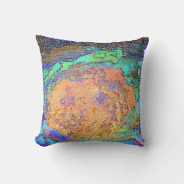 Abstracte mozaïek van zeeoor schelp in kleur kussen