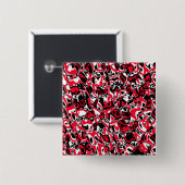 Abstracte mozaïek vierkante button 5,1 cm (Voorkant /achterkant)