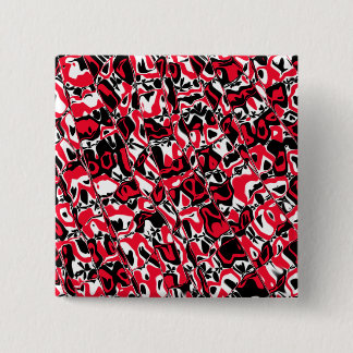 Abstracte mozaïek vierkante button 5,1 cm