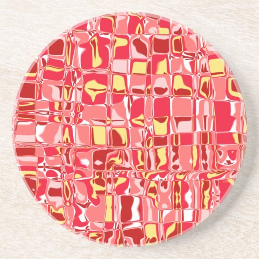 Abstracte mozaïek zandsteen onderzetter (Voorkant)