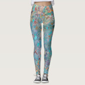 Abstracte mozaïekachtige kunst leggings (Voorkant)