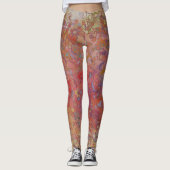 Abstracte mozaïekachtige kunst leggings (Voorkant)