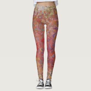 Abstracte mozaïekachtige kunst leggings