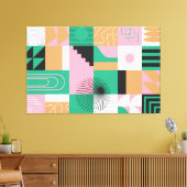 Abstracte mozaïekcanvas afdrukken (Insitu (Woonkamer))