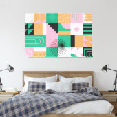 Abstracte mozaïekcanvas afdrukken (Insitu (Slaapkamer))
