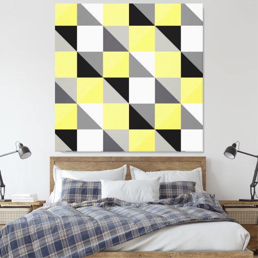 Abstracte mozaïekcanvas afdrukken (Insitu (Slaapkamer))